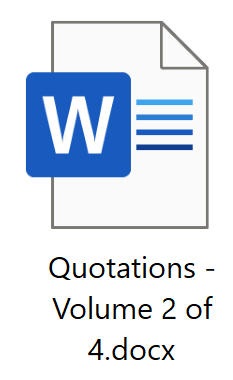 A word document with the words quotations-volume 2 of 3.