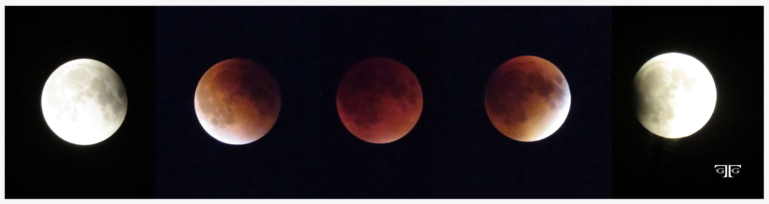 A red moon is shown in the sky.