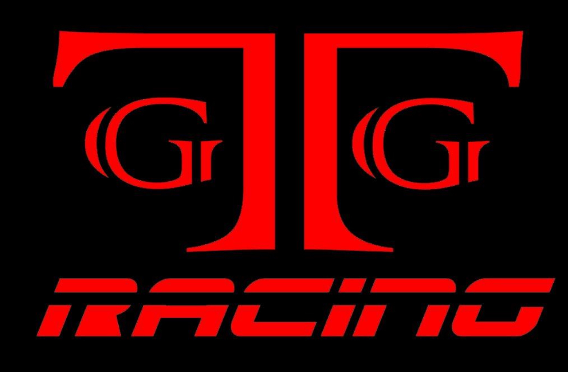 IMG_4196 (1) A red and black logo for the g racing company.